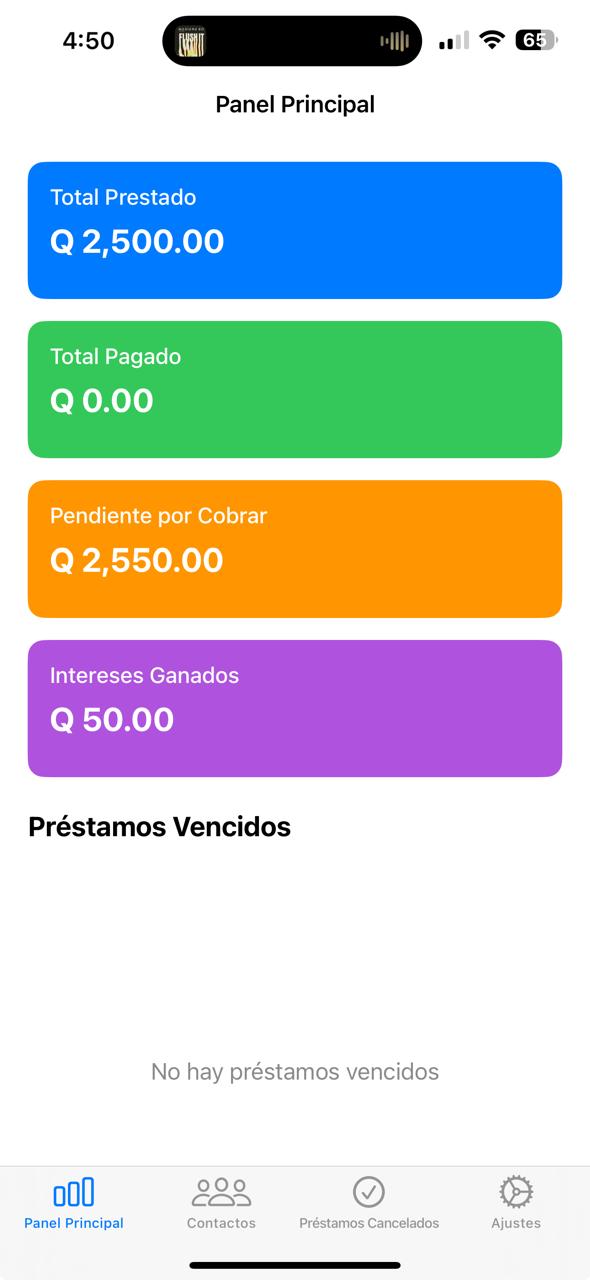 OweManager App Screenshot